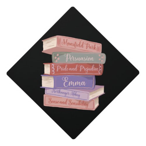 Jane Austens Novels V Graduation Cap Topper