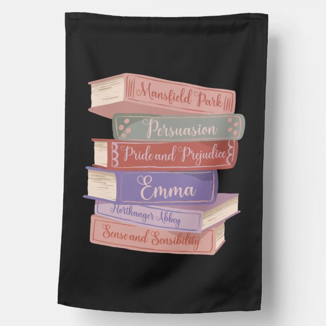 Jane Austen's Novels V House Flag (Front)