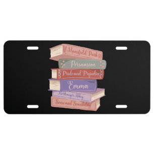 Jane Austen's Novels V License Plate