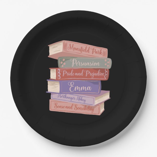 Jane Austen's Novels V Paper Plates (Front)