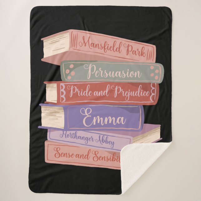 Jane Austen's Novels V Sherpa Blanket (Front)