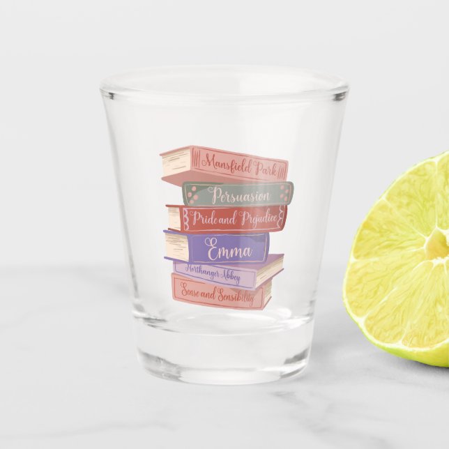 Jane Austen's Novels V Shot Glass (Front)