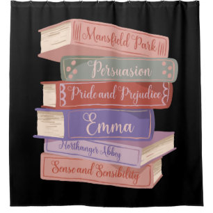 Jane Austen's Novels V Shower Curtain