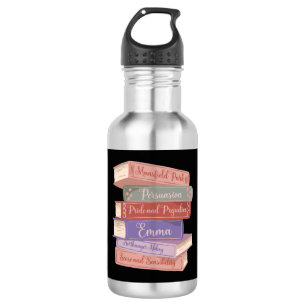 Jane Austen's Novels V Stainless Steel Water Bottle