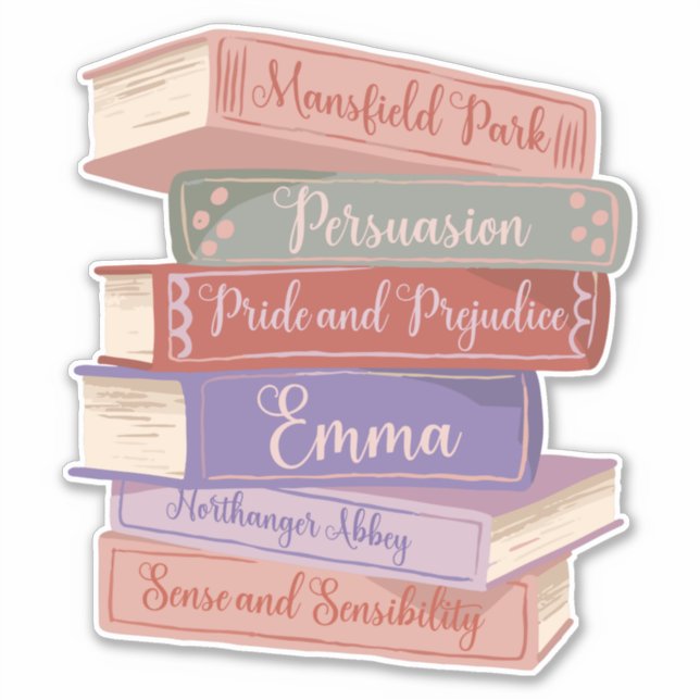 Jane Austen's Novels V Sticker (Front)