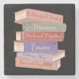 Jane Austen's Novels V Stone Coaster