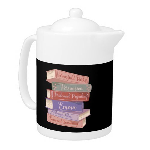 Jane Austens Novels V Teapot