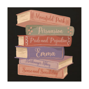 Jane Austen's Novels V Wood Wall Art
