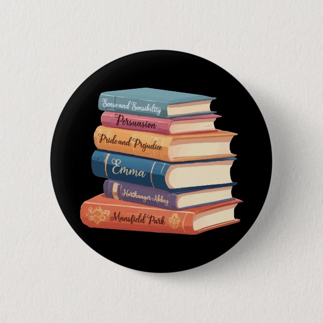 Jane Austen's Novels VII Button (Front)