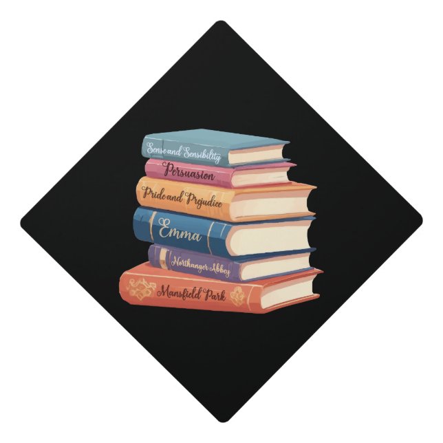Jane Austen's Novels VII Graduation Cap Topper (Front)