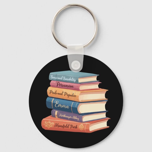 Jane Austen's Novels VII Keychain (Front)