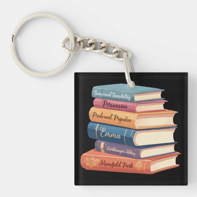 Jane Austen's Novels VII Keychain (Front)