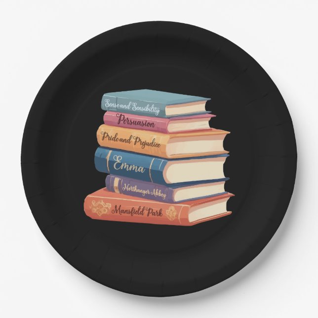 Jane Austen's Novels VII Paper Plates (Front)