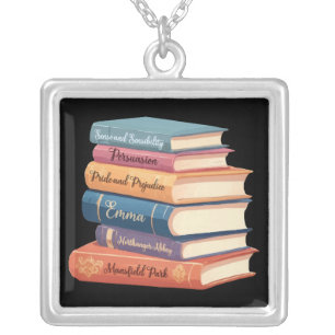 Jane Austen's Novels VII Silver Plated Necklace