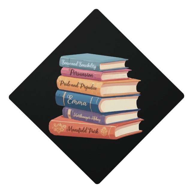 Jane Austen's Novels VIII Graduation Cap Topper (Front)
