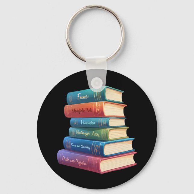 Jane Austen's Novels VIII Keychain (Front)