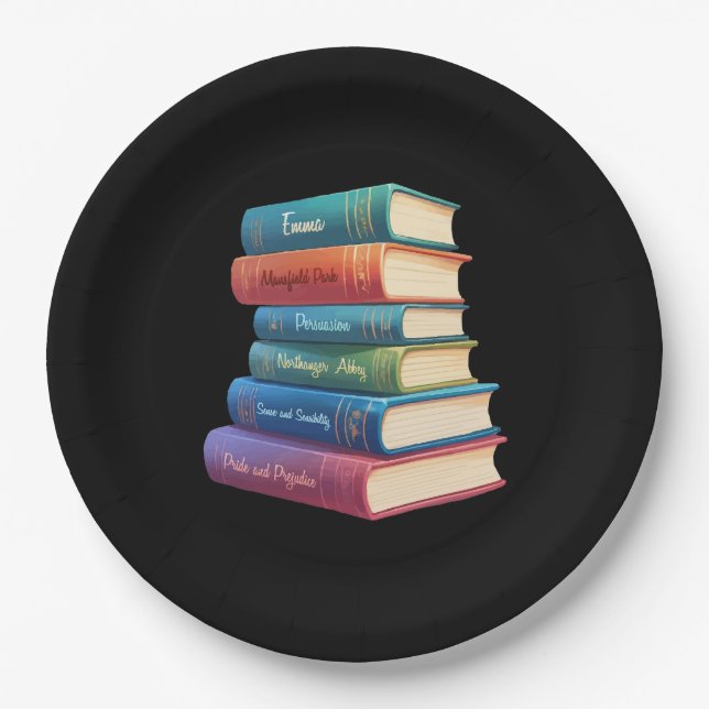 Jane Austen's Novels VIII Paper Plates (Front)