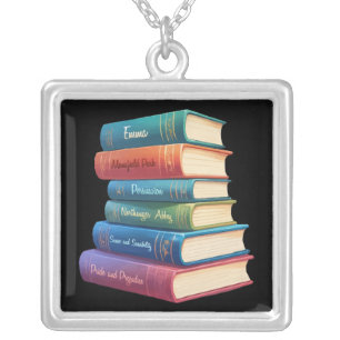 Jane Austen's Novels VIII Silver Plated Necklace