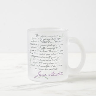 Jane Austen's Persuasion Quote #1 Frosted Glass Coffee Mug