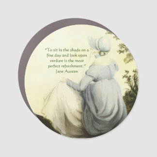 Jane Austen's Portrait +quote Car Magnet