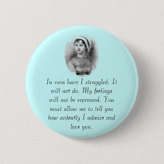 Jane Austen's Pride Pinback Button