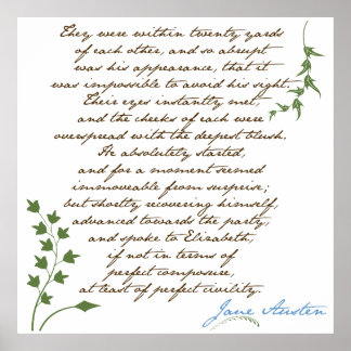 Jane Austen's Pride & Prejudice Quote #1 Poster