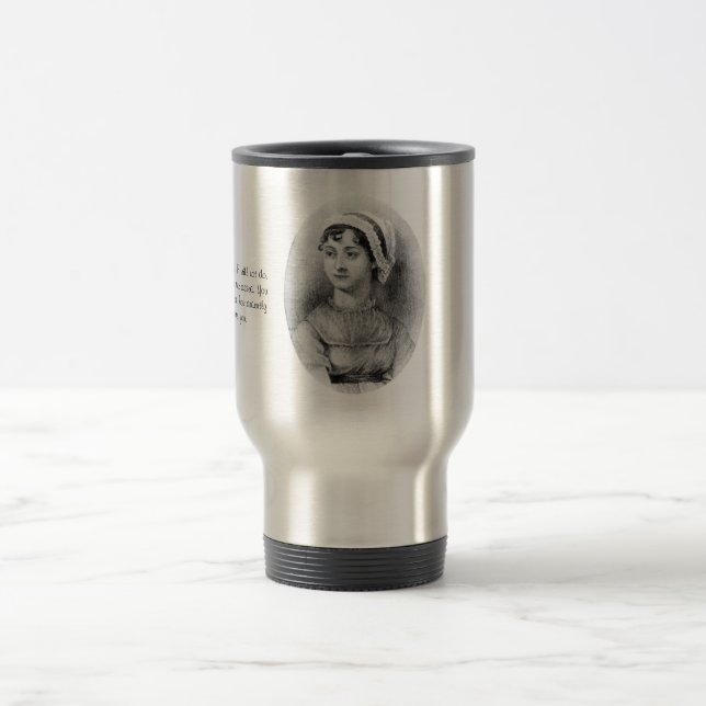 Jane Austen's Pride Travel Mug (Center)