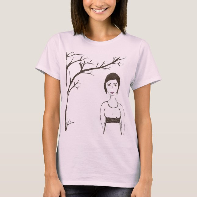 Jane Austen's rice Portrait T-Shirt (Front)