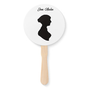 Jane Austen's Silhouette and Quotes Hand Fan
