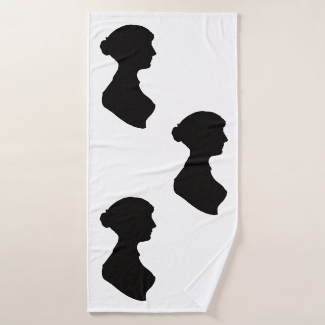 Jane Austen's silhouette Bath Towel (Bath Towel)