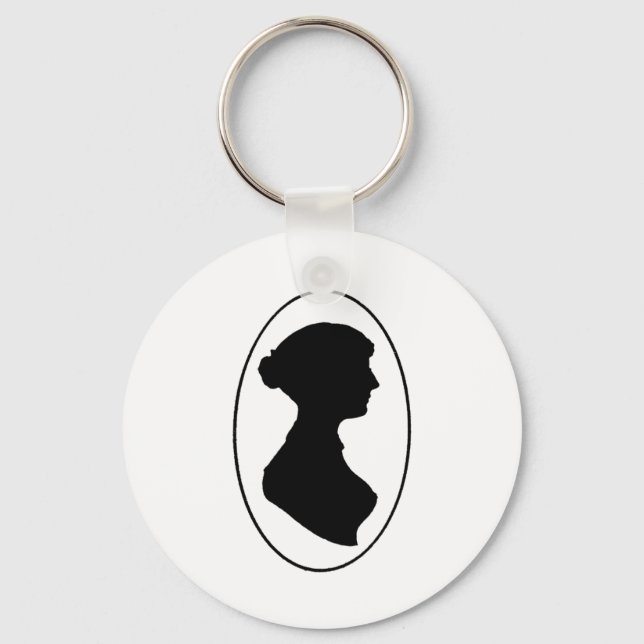 Jane Austen's Silhouette Keychain (Front)