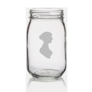 Jane Austen's Silhouette Mason Jar