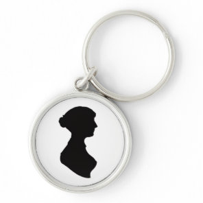 Jane Austen's Silhouette on a  Keychain