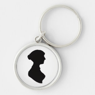 Jane Austen's Silhouette on a Keychain