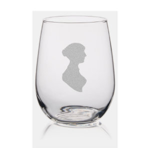 Jane Austen's Silhouette Stemless Wine Glass