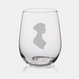 Jane Austen's Silhouette Stemless Wine Glass