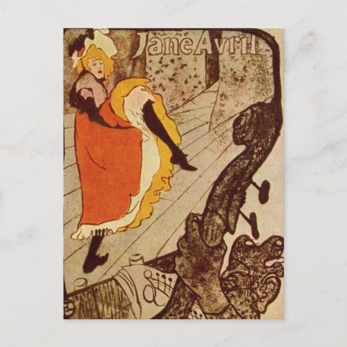 Jane Avril by Henri de Toulouse_Lautrec Postcard