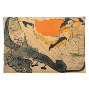 Jane Avril by Toulouse-Lautrec Cloth Placemat