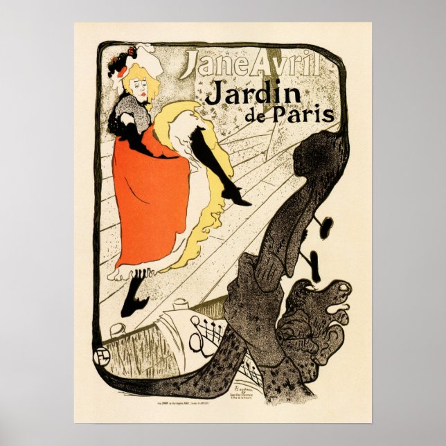 JANE AVRIL Jardin de Paris Henri Toulouse Lautrec Poster (Front)