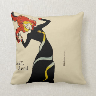 Jane Avril LAUTREC REDUX Edition Throw Pillow