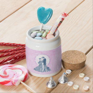 Jane Eyre and Edward Rochester with Pilot Pink Candy Jar