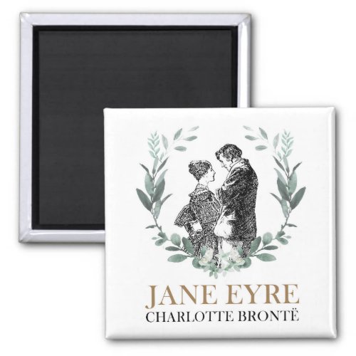 Jane Eyre and Edward Rochester with Wreath Magnet