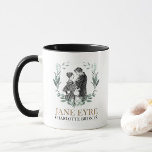 Jane Eyre and Edward Rochester with Wreath Mug