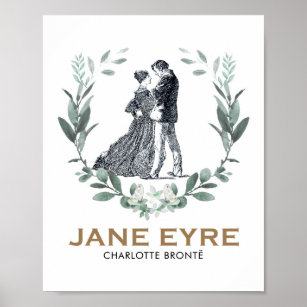 Jane Eyre and Edward Rochester with Wreath Poster