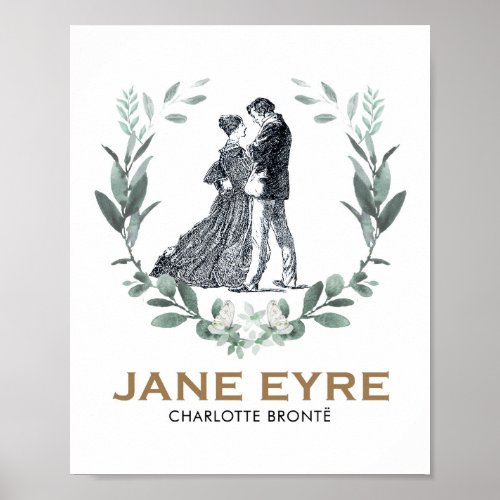 Jane Eyre and Edward Rochester with Wreath Poster