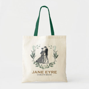 Jane Eyre and Edward Rochester with Wreath Tote Bag