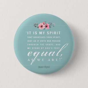 Jane Eyre - As We Are - Teal Button