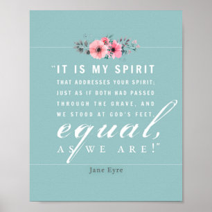 Jane Eyre - As We Are - Teal Poster