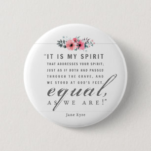 Jane Eyre - As We Are - White Button