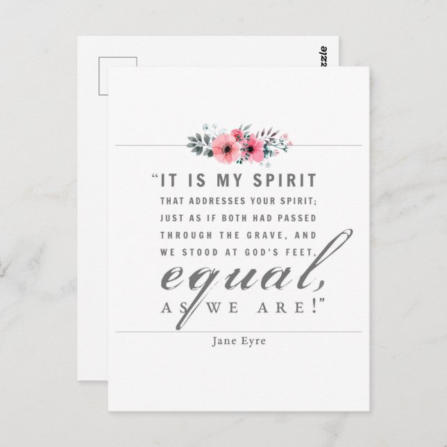 Jane Eyre - As We Are - White Postcard (Front/Back)